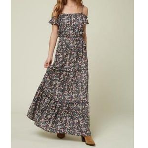 O’Neill floral print tiered maxi dress